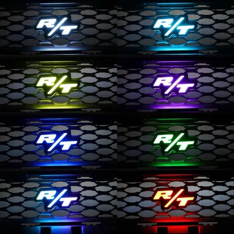 R/T LED Emblem/Badge for Front Grille Vehicle Decoration Dodge Bluetooth Installation