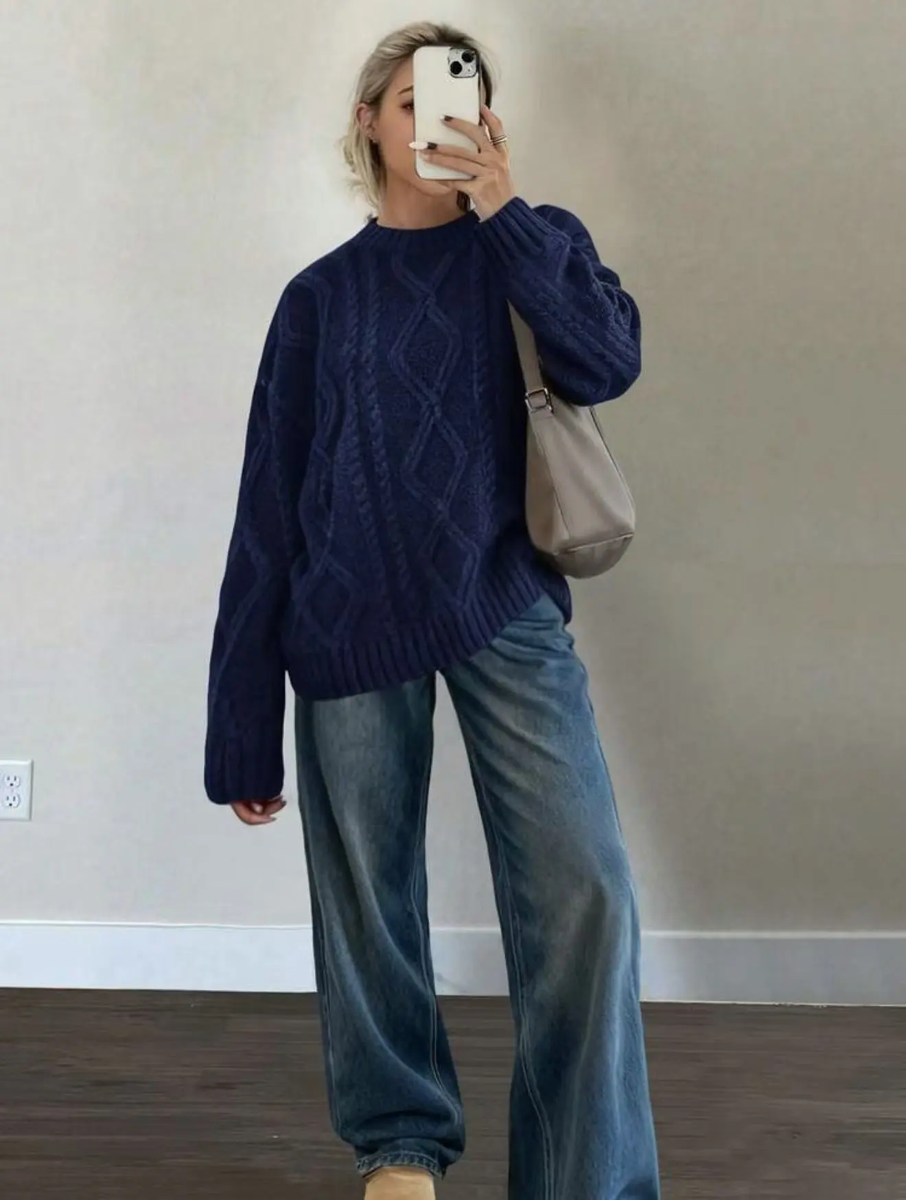 Sweet Dreams. Autumn Summer Women Y2K Solid ColorElegant Casual Loose Cable Knit Sweater Long SleeveOffice Business Going Out Top Wear Women Sweaters