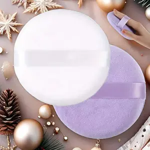 Large Powder Sponge Puff, Beauty Puff, Body Powder Puff, Ultra Soft Washable Velvet Makeup Sponge, Round Fluffy Face Sponge, Multi-Use for Home Outdoor Travel