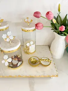 White and Gold Spoon Rest