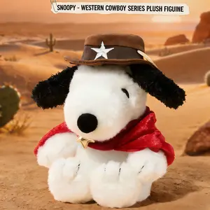 MINISO Peanuts Snoopy Western Cowboy Figurine, Adorable Tabletop Decoration,Cute Collectible for Snoopy Fans & Decor Lovers