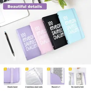 100 Days Money Saving Challenge Coin Envelope BudgetStorage Book Binding Covers With Daily Savings Tracker Habit Forming System And Cash Savings Goal Of Develop A Consistent Savings Habit Savings Challenge Planner