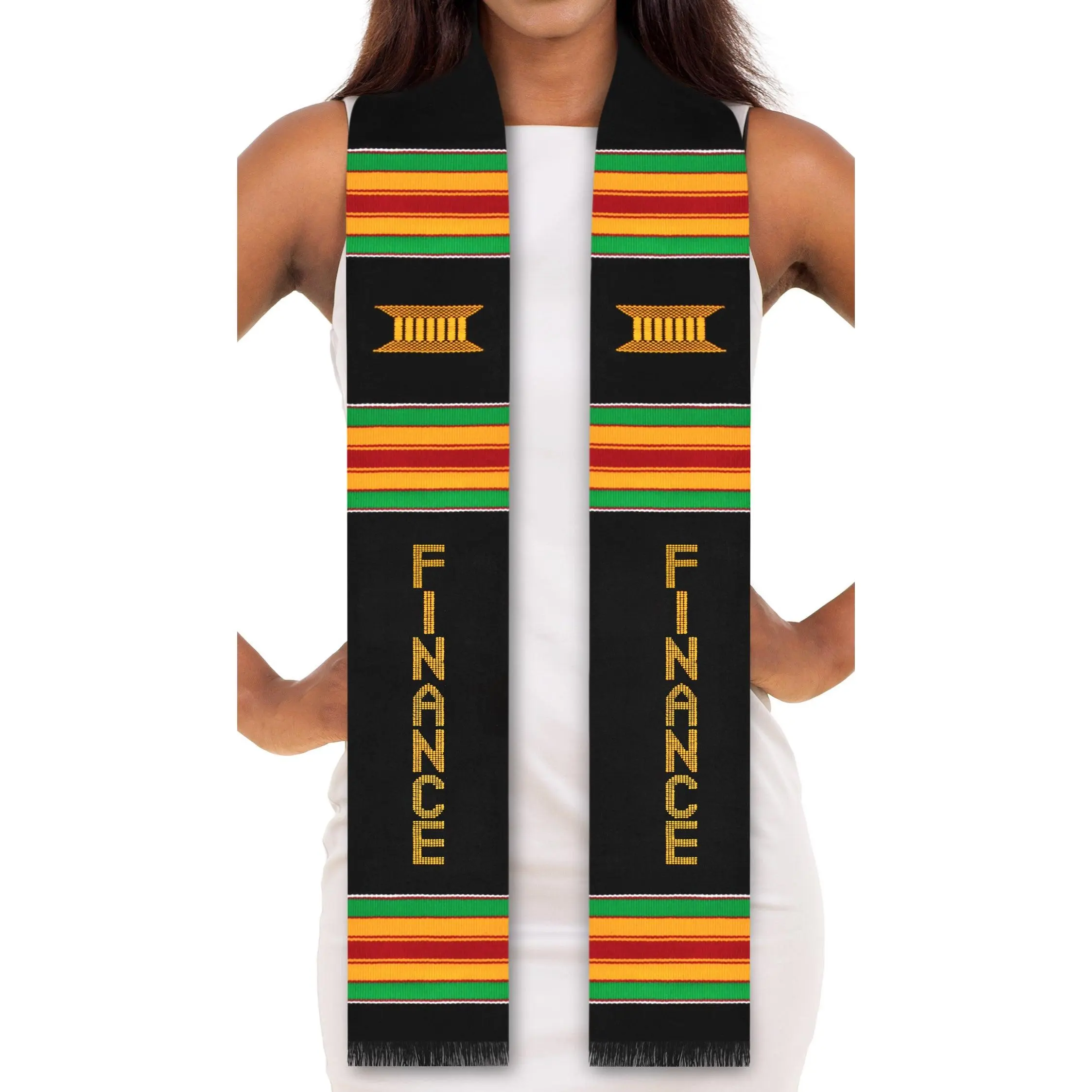Finance Major Authentic Handwoven Kente Cloth Graduation Stole