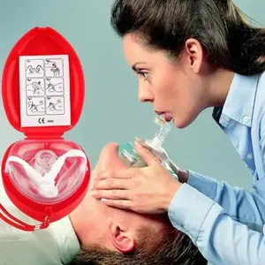 Professional Cpr Breathing Mask Set, Reusable Rescue Equipment with One-Way Valve, Ideal for Emergency First Aid Supplies, Emergency Survival Supplies