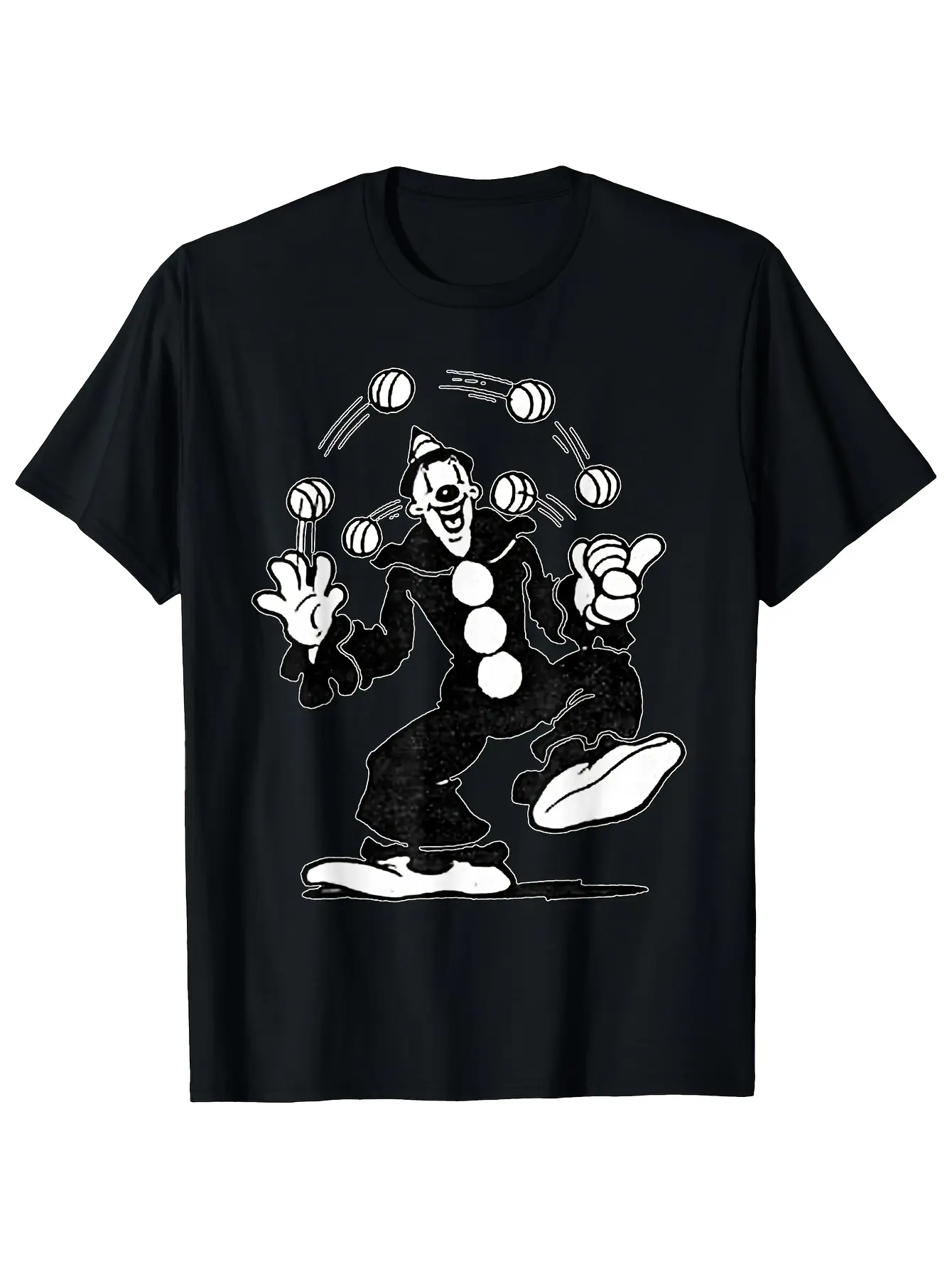 Men'S Vintage Koko the Clown Cartoon T-Shirt - 100 unisex soft cotton short sleeve t shirt, vintage graphic casual tee for men women teens, perfect birthday holiday gift for camping travel gym daily street  wear