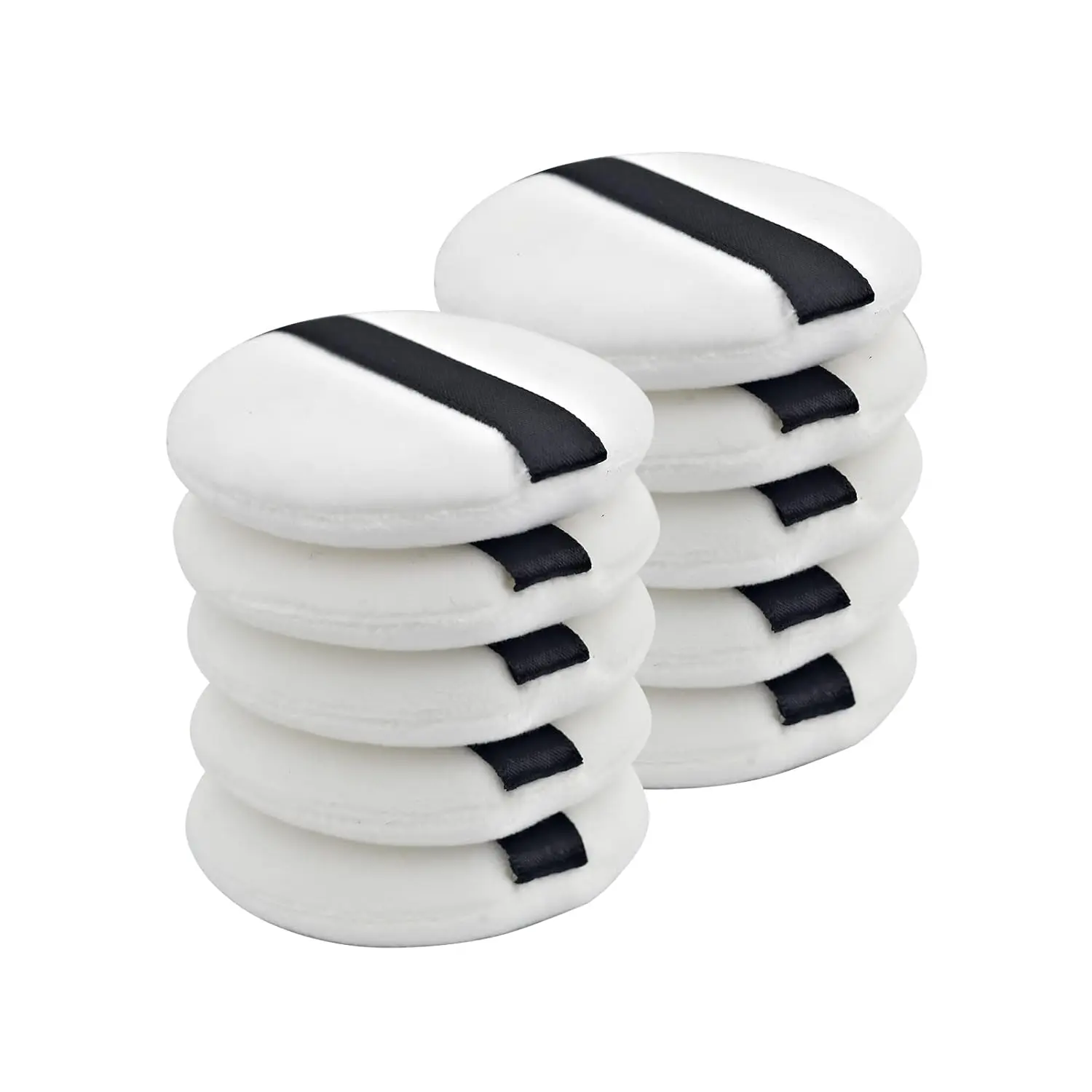 10PCS Powder Puff 2.16 inch Powder Makeup Puffs Pads Makeup with Ribbon Face Powder Puffs for Loose and Foundation Replacement (10PCS Normal Size 2.16 Inch)