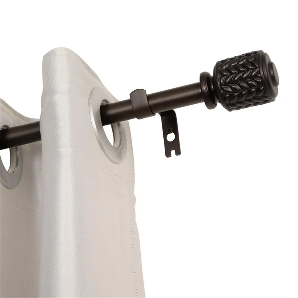 212 MAIN 3/4-Inch Modern Telescopic Curtain Rods for Windows, Wall-Mounted Complete Kit with Bracket, Easy-to-Install Adjustable 28-48 In Oil Rubbed Bronze Decorative Accessory for Bedrooms, Living Room