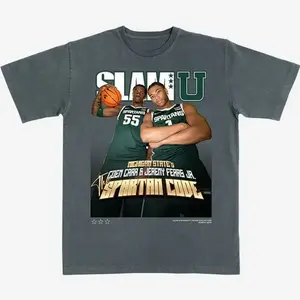 Coen Carr & Jeremy Fears Jr. T-Shirt, Sweatshirt, Hoodie – Michigan State Basketball Graphic Tee Featuring SLAMU Design, Ideal for College Basketball Fans. HNA