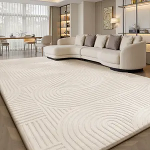 FAMVAL Modern Geometric Fluffy Area Rug, Super Soft Thick Non-Slip Rug for Living Room Bedroom Nursery Dorm Kids Room summerwins