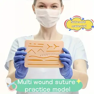 2025 Reusable Silicone Surgical Practice Pad for Medical Students & Doctors - Ideal for Wound Stitching & Removal Training