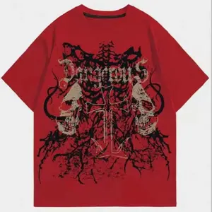 Vintage Y2K Affliction Style Skull T-Shirt: Grunge Punk Menswear