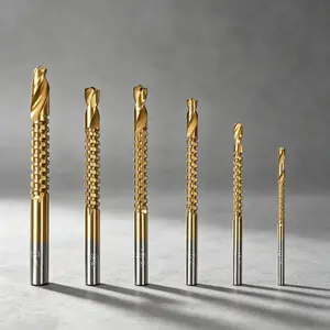 6 Pack Titanium Coated HSS Twist Drill Bits | 3–8mm Serrated Side Cutting | Multipurpose Woodworking for Metal, Plastic & Wood