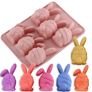 1pc Easter Bunny Egg Shape Silicone Cake Mold Cake Decorating Candy Chocolate Mould Pastry Baking Mold