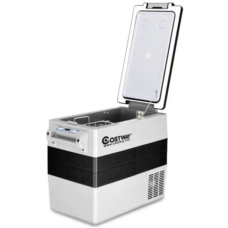 LazyCool™ 55-Quarts Portable Thermoelectric Electric Car Cooler Refrigerator for Beverage