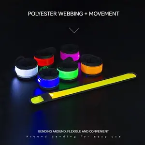 Luminous LED Light-up Armband, Wrist Bands Sports, Colorful Sports Wristband, Fluorescent Accessories for Festival Parties and Concerts, Wristband for Outdoor Night Running for Adults and Children, Luminous Wristband Decoration