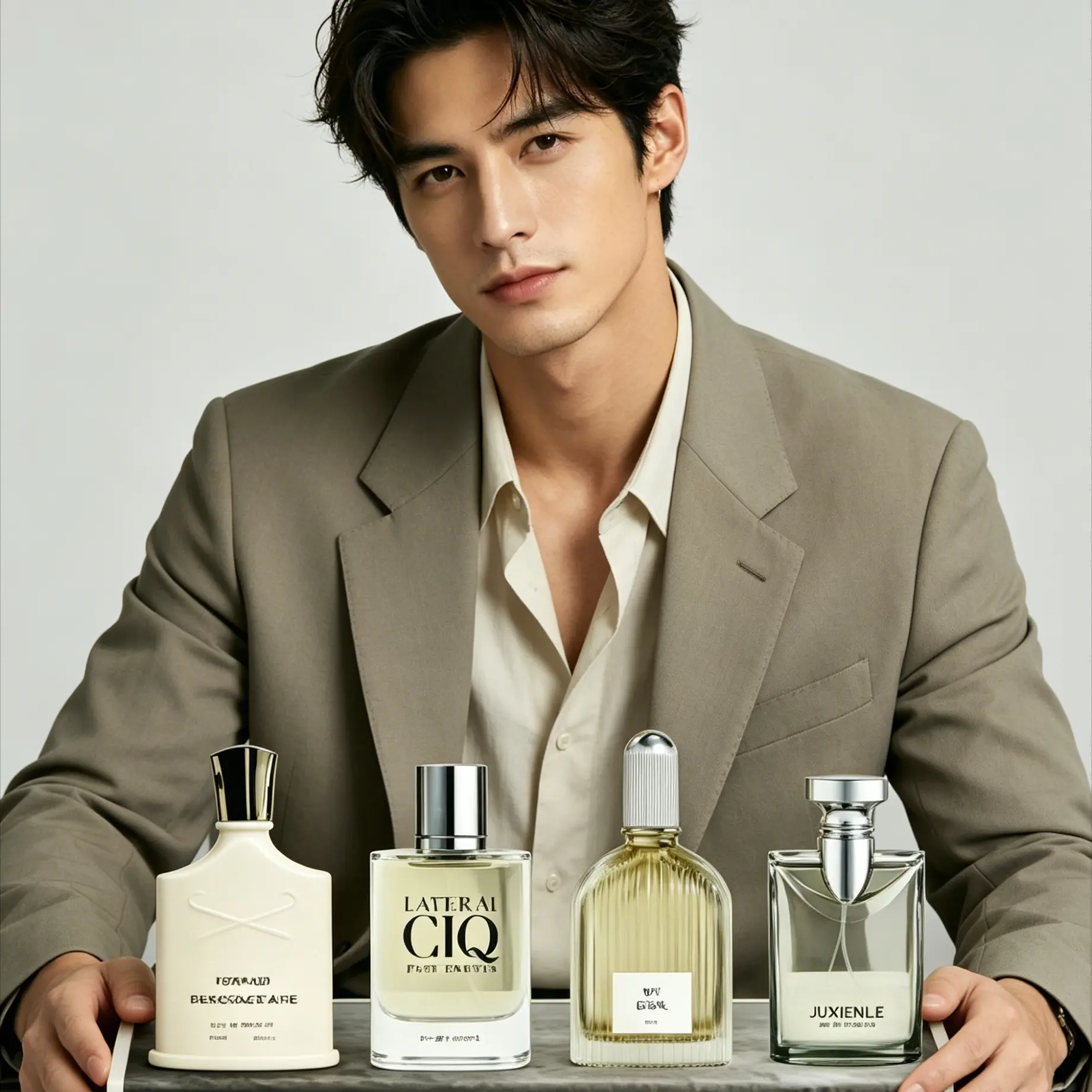 Men's 4-Piece Eau De Toilette Gift Set, Fragrance for Men, Flower of Story Fragrances, Mountain Retreat, Past Memories, the Ideal & Young Spirit, Premium Cologne Set