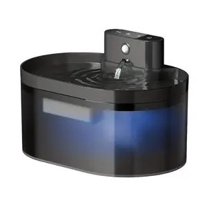 Wireless Cat Water Fountain 2.2L, Automatic Battery Powered Pet Fountain with Motion Sensor, Ultra Quiet for Indoor Cats Dogs, Automatic Water Feeder