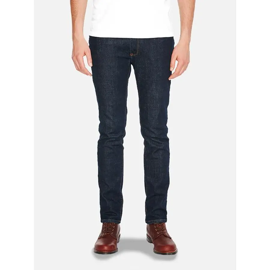 MOTT & BOW Men's Wooster Slim Fit Mid-Rise Denim Jeans - Ultra Soft Heavy Weight Dynamic Stretch Cotton-Elastane Pants, Classic Tapered Legs Menswear Clothes, Active Wear with 35% Stretch Factor