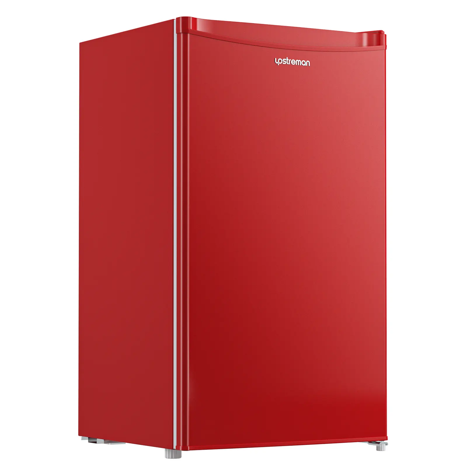 Upstreman mini fridges 3.2 Cu.Ft with Freezer Compact Single-Door Fridge for Dorm Office Bedroom BR321 Adjustable Temperature Thermostat Energy Efficient Quiet Operation Red Fridge brands Small pantry drink fridge skincare fridge Appliance tiktokshopsprin