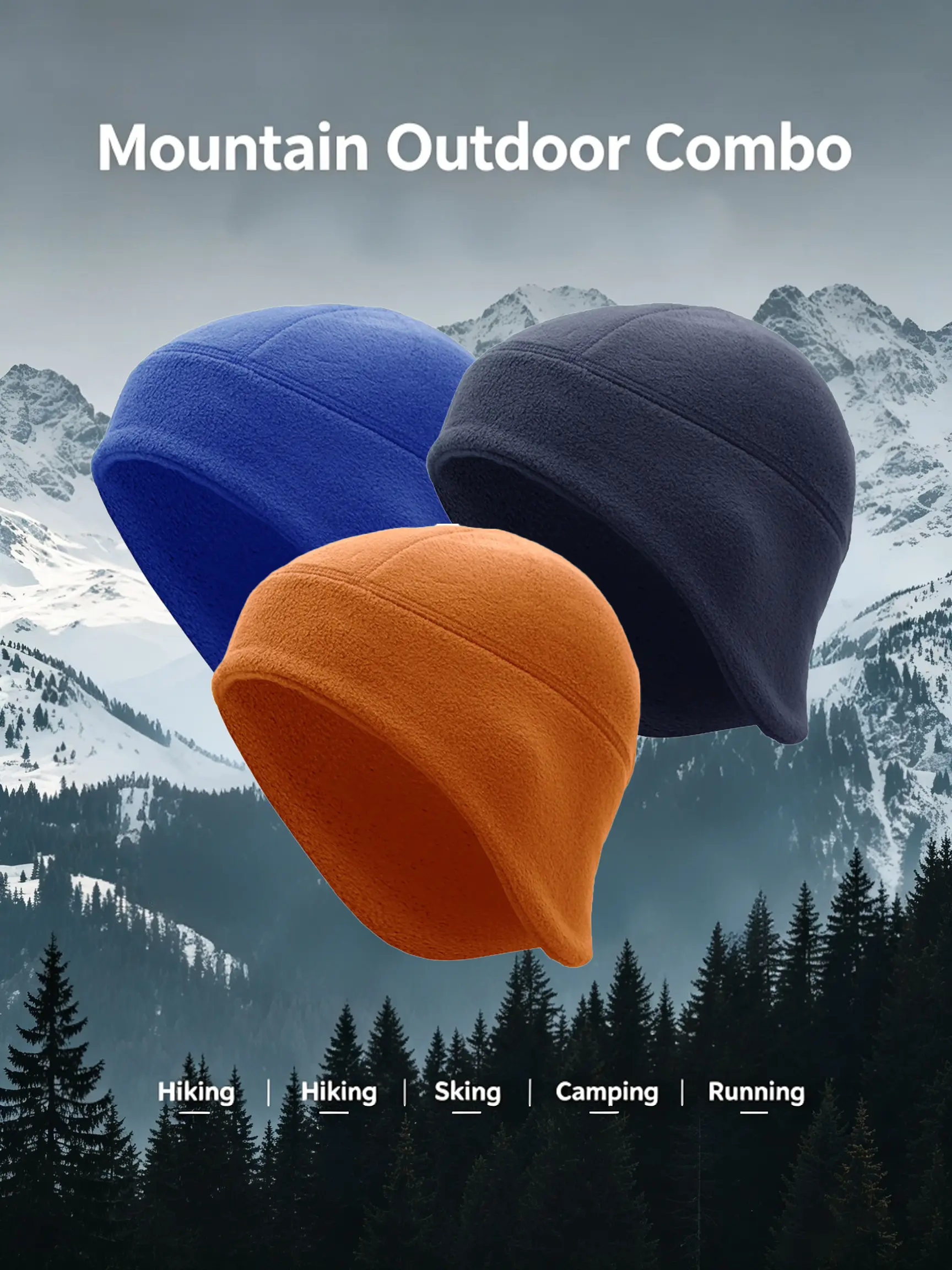 Autumn-Winter Warm Fleece-Lined Ear-Protection Sports Hat - Windproof, Cold-Resistant for Cycling, Skiing, Running woman men