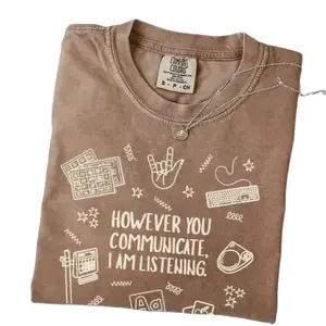 HappyShift - Comfort Colors Everyone Deserves Communication Shirt, Speechie AAC BCВА ABA Graphic Tee, SPED Teacher Inclusion Speech Pathology Gift