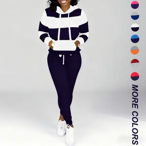 Two Piece Outfits for Women - Casual Jogging Suit Set Long Sleeve Sweatshirt and Sweatpants Tracksuit Athletic Loungewear