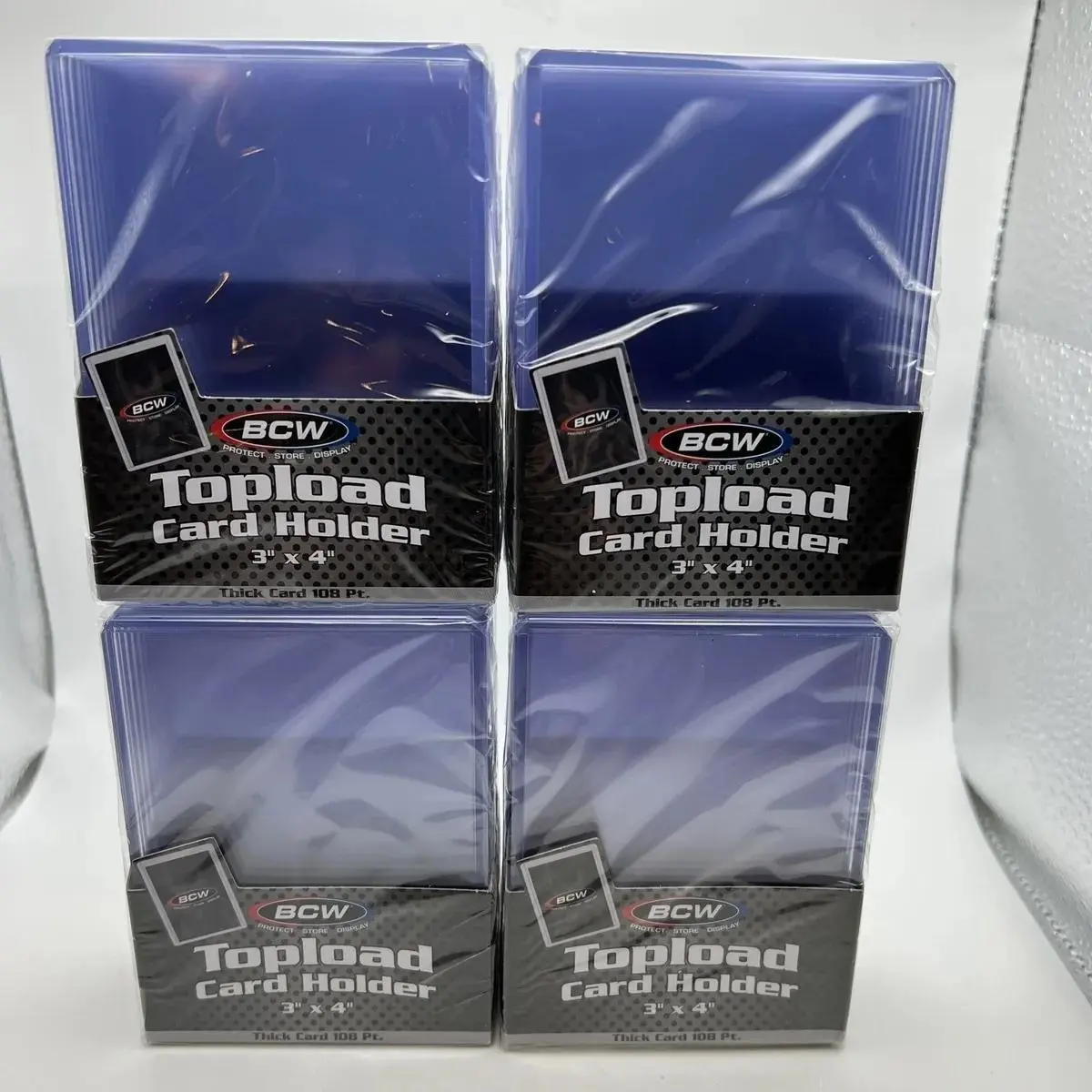 BCW Thick Card Toploaders for 108pt Cards - 40 Total (4 Packs of 10)