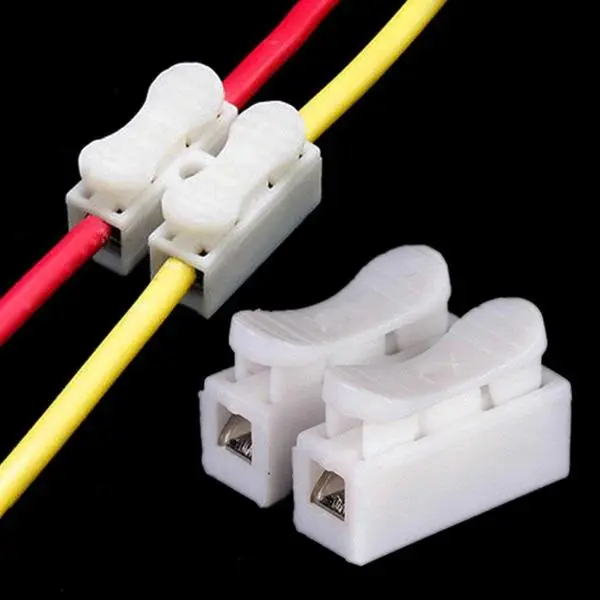 100/200 Pack Quick Splice Wire & Cable Connectors - Quick Connector Coupler, Plug-and-Play, Helps Prevent Accidental Shorts, Short Circuit Stop for Automotive Motorcycle Car Light Electrical Projects