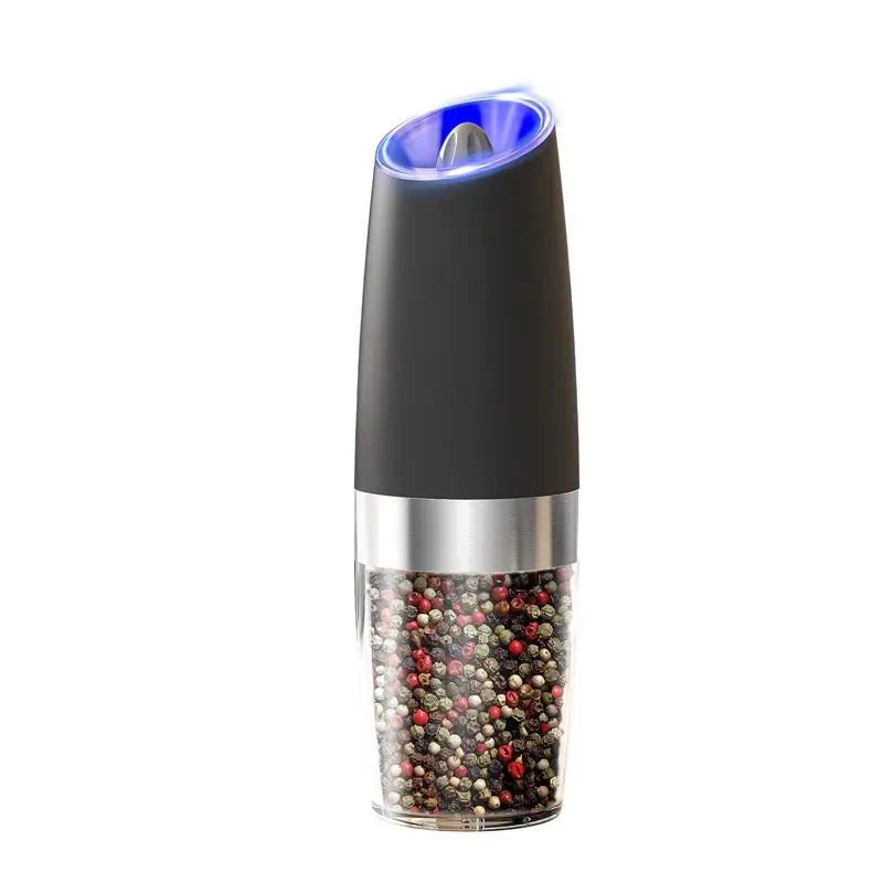 Gravity Salt and Pepper Grinder Set Automatic Shakers Mill Grinder with LED Light, BATTERY POWERED Adjustable Coarseness One Hand Operation Kitchenware Kitchen Gadgets Seasoning