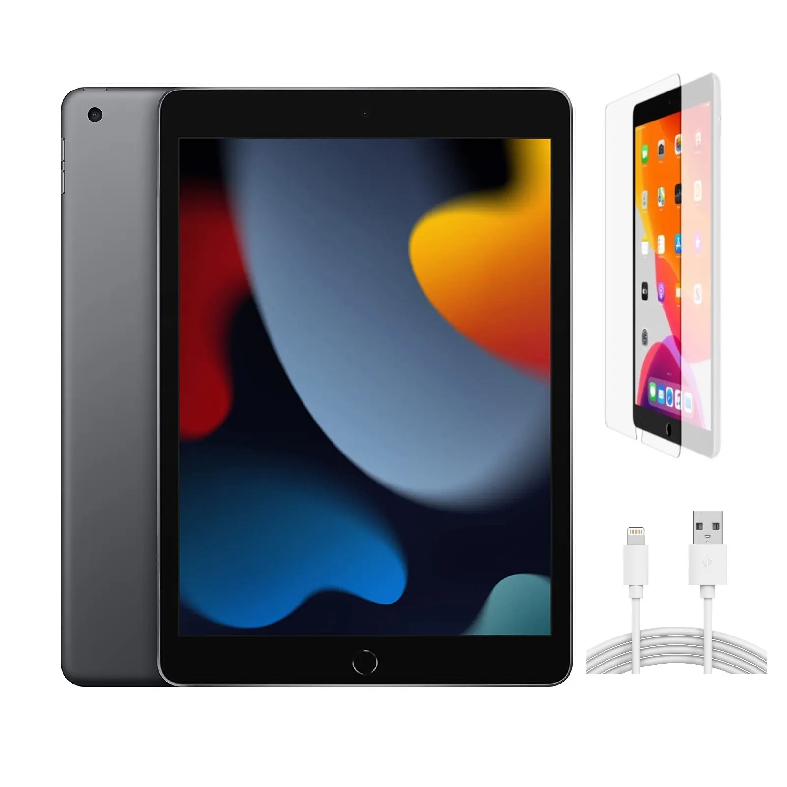 Refurbished iPad 9th Gen (WiFi)-Acceptable Condition with Tempered Glass Screen Protector & 1 Year Warranty