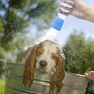 Silicone Dog Bath Sprayer for Hose - Gentle Massaging Shower Head for Pets - Portable Outdoor Cat Washing Tool - Quick Connect & Easy Clean Design