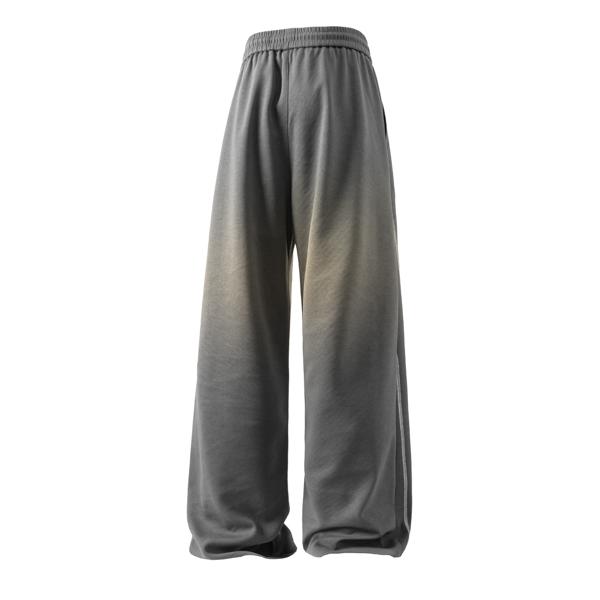 Men's Soft Gradient Striped Wide Leg Pants, Casual Drawstring Baggy Trousers, Perfect for Street, Gym, Daily & Lounge Wear
