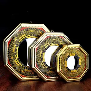 Better us Chinese Feng Shui Convex Bagua Mirror Wood Fengshui ba gua Mirrors (Middle)