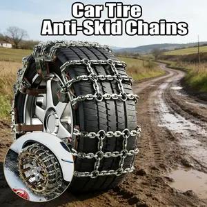4PCS 2026 New Heavy Duty Snow Chains - High Manganese Steel Anti-Skid Chains Fit 165-285mm Tires, Car Tire Accessories, Car Emergency Rescue Tool