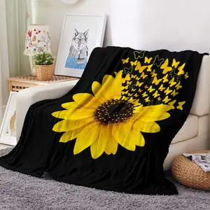 Sunflower Floral BlanKet Gifts for Women Girls Wife Mom Sisters Friends Valentines  Day Present 60x80 InchBLANKET