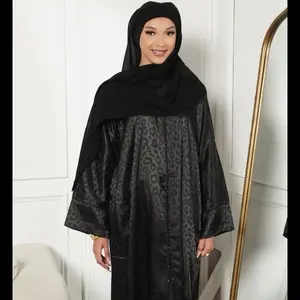 Black printed Abaya with hijab