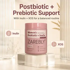 ZAREBLY Women's Feminine Vaginal Probiotic Dietary Vitamin Gummies with Slippery Elm & Lactobacillus, Tropical Hawaiian Pineapple Flavor, Daily pH Balance Support & Natural Moisture, 60-Count Health Supplement