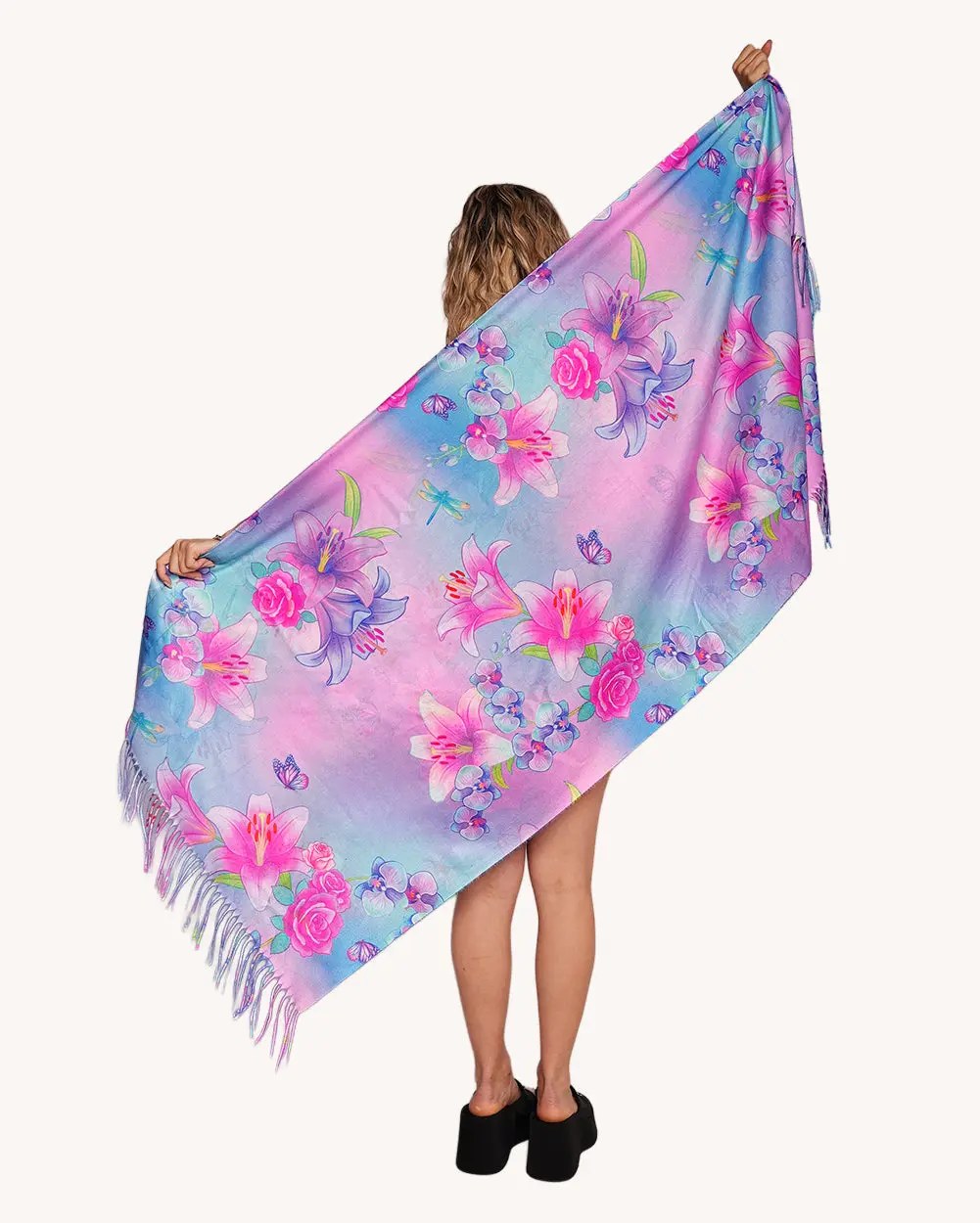 Cotton Candy Garden Pashmina