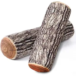 Decorative Round Pillow Set, 3D Digital Print Wood and Tree Pattern, Comfortable Wooden Pillows for Home, Sofa, Bedroom, Chair, Living Room Decor