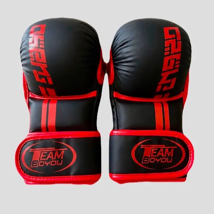 Adults' MMA Fight Gloves - High-Quality Boxing, Wing Chun & BJJ Compatible Training Gloves with Hook-and-Loop Fastener, Maximum Protection, Sturdy Build