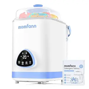 MOMFANN EasePure Pro Baby Bottle Washer, Upgraded 4-in-1 Bottle Washer and Dryer, Auto Drain, Deep Clean for Bottles, Pump Parts & Essentials, Time-Saving Effortless Baby Care