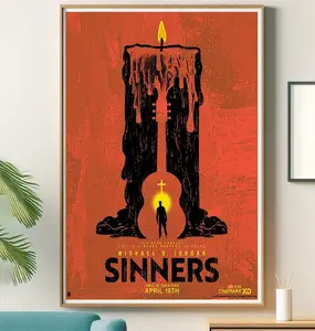 Sinners Film Poster, Art Poster for Gift, Vintage Film Art, Canvas Poster, for Movie Lover Poster, For Him, Her, Home Decor, UNFRAMED