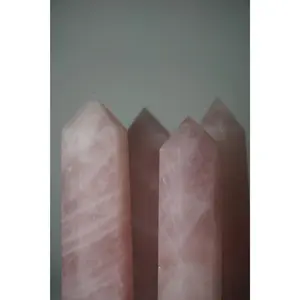 rose quartz crystal tower
