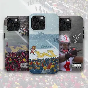 Ohio vs Michigan Rivalry Phone Case, Script Ohio on Big M Phone Cover, Buckeye Fan Erase The M 7 Air Pro Max, OSU Fan Gift