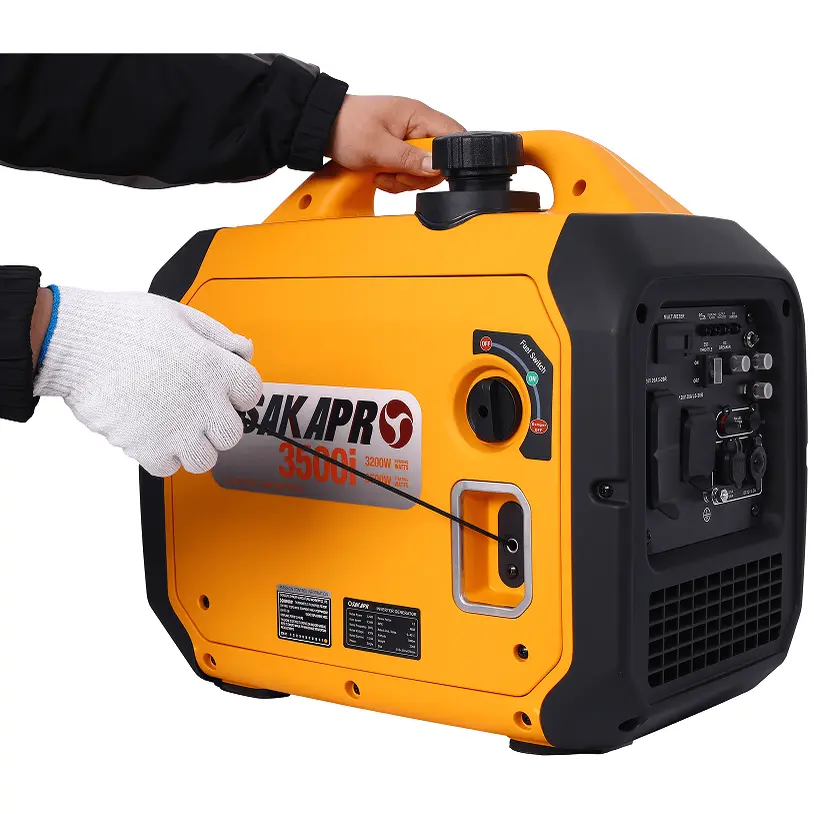 W465P143533 3500W Portable Gas-Powered Inverter Generator - Ultra-Silent Frequency Conversion, EPA-Compliant with CO Sensor, Compact, Lightweight, 3.5L Fuel Tank, 149cc 4-Stroke