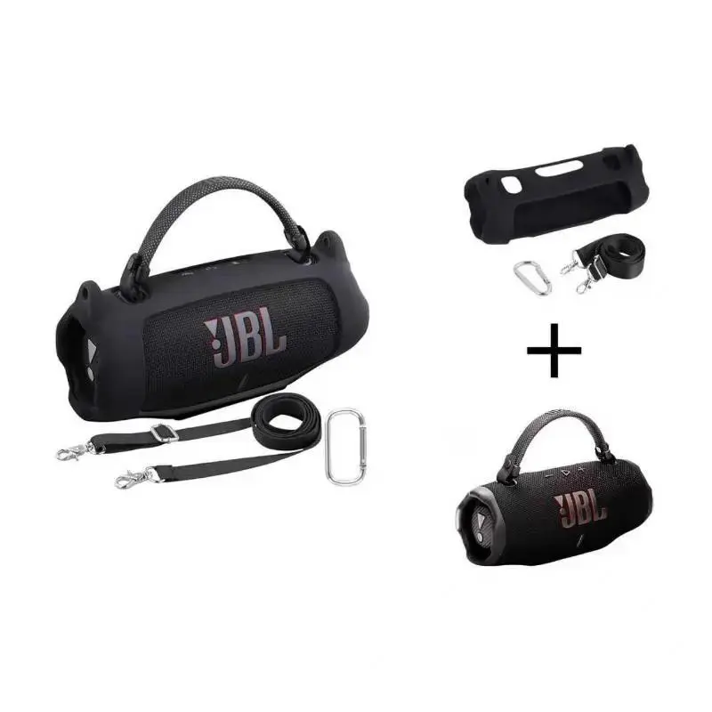 for JBL Charge 6 Waterproof Portable Bluetooth Speaker Silicone Case,Soft Protective Sleeve Cover with Shoulder Strap for JBL Charge 6 Speaker，This product comes with a protective case and a speaker.  Outdoor speaker 1m drop proof Pool part