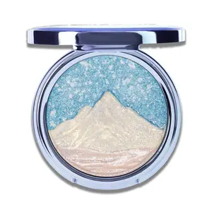 Highlighter Powder Palette - Vibrant Colors for Bold Looks - Perfect for Makeup Enthusiasts - Ideal for Enhancing Your Makeup Routine Highly Pigmented Shimmer Radiance Blend Brush Bronzer