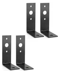 PARTSam 4x Black Trailer Light Brackets L Shape Tail Light Mounting Bracket Electrophoretic Deposition Steel for Boat Utility Trailer Lights Parts Accessories, 4.5 x 3 x 1.5 Inch