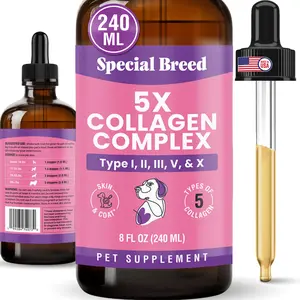 Premium Collagen for Dogs - Liquid Support for Joints, Skin, Coat, Bone, Immune System & HIPS - Collagen Supplement - Made in USA - 8oz
