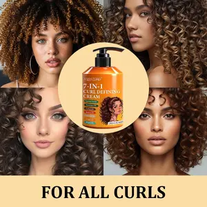 7-in-1 Curl Cream Styling Gel | Lightweight multi-functional formula that helps smooth frizz, enhance curl definition, and create naturally soft, manageable curls.